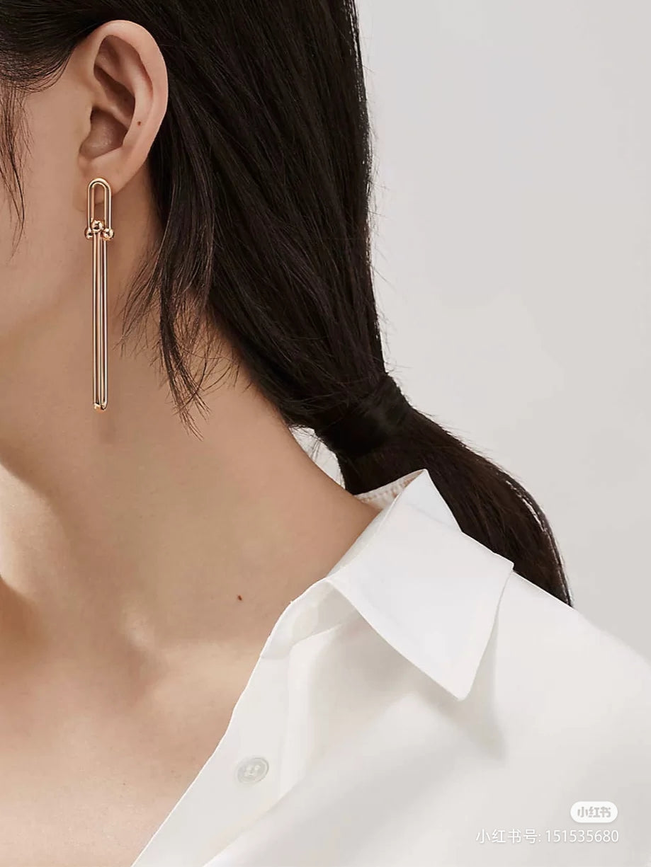 [Kaelin Vow]HARDWEAR DOUBLE LONG LINK EARRINGS