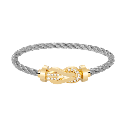 [Kaelin Vow]CHANCE GROSSES 8-ZAHLIGES HALBDIAMANT-ARMBAND MIT SCHNALLE GOLD