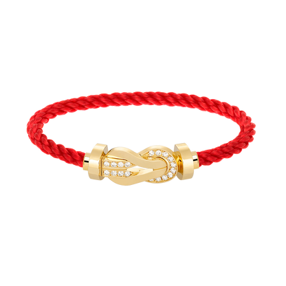 [Kaelin Vow]CHANCE GROSSES 8-ZAHLIGES HALBDIAMANT-ARMBAND MIT SCHNALLE GOLD