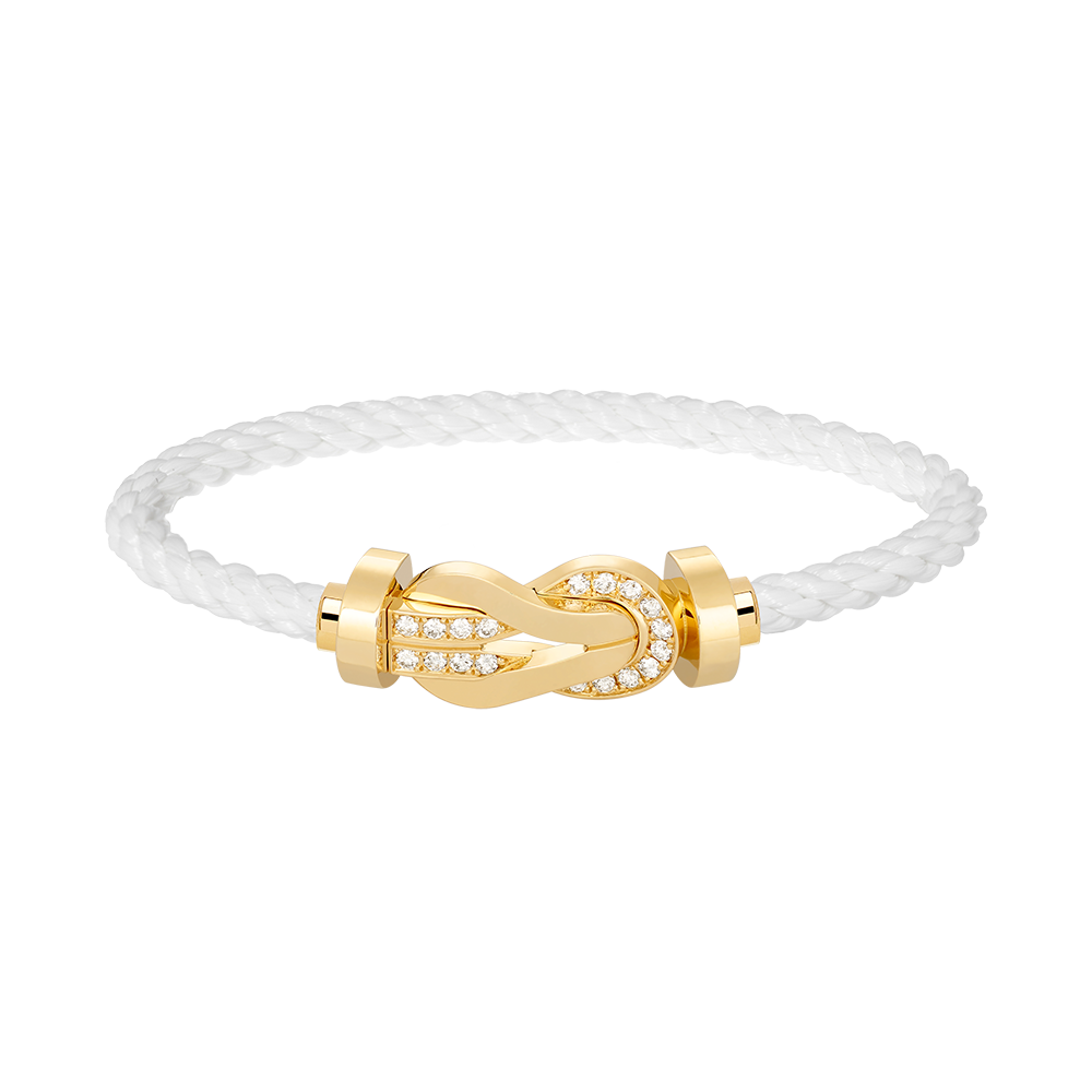[Kaelin Vow]CHANCE GROSSES 8-ZAHLIGES HALBDIAMANT-ARMBAND MIT SCHNALLE GOLD
