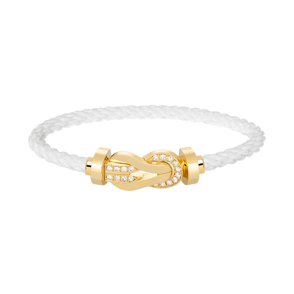 [Kaelin Vow]CHANCE GROSSES 8-ZAHLIGES HALBDIAMANT-ARMBAND MIT SCHNALLE GOLD