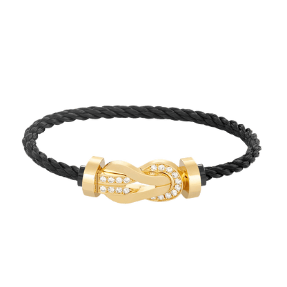 [Kaelin Vow]CHANCE GROSSES 8-ZAHLIGES HALBDIAMANT-ARMBAND MIT SCHNALLE GOLD