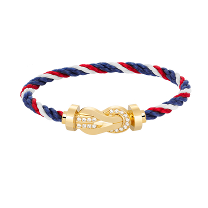 [Kaelin Vow]CHANCE GROSSES 8-ZAHLIGES HALBDIAMANT-ARMBAND MIT SCHNALLE GOLD