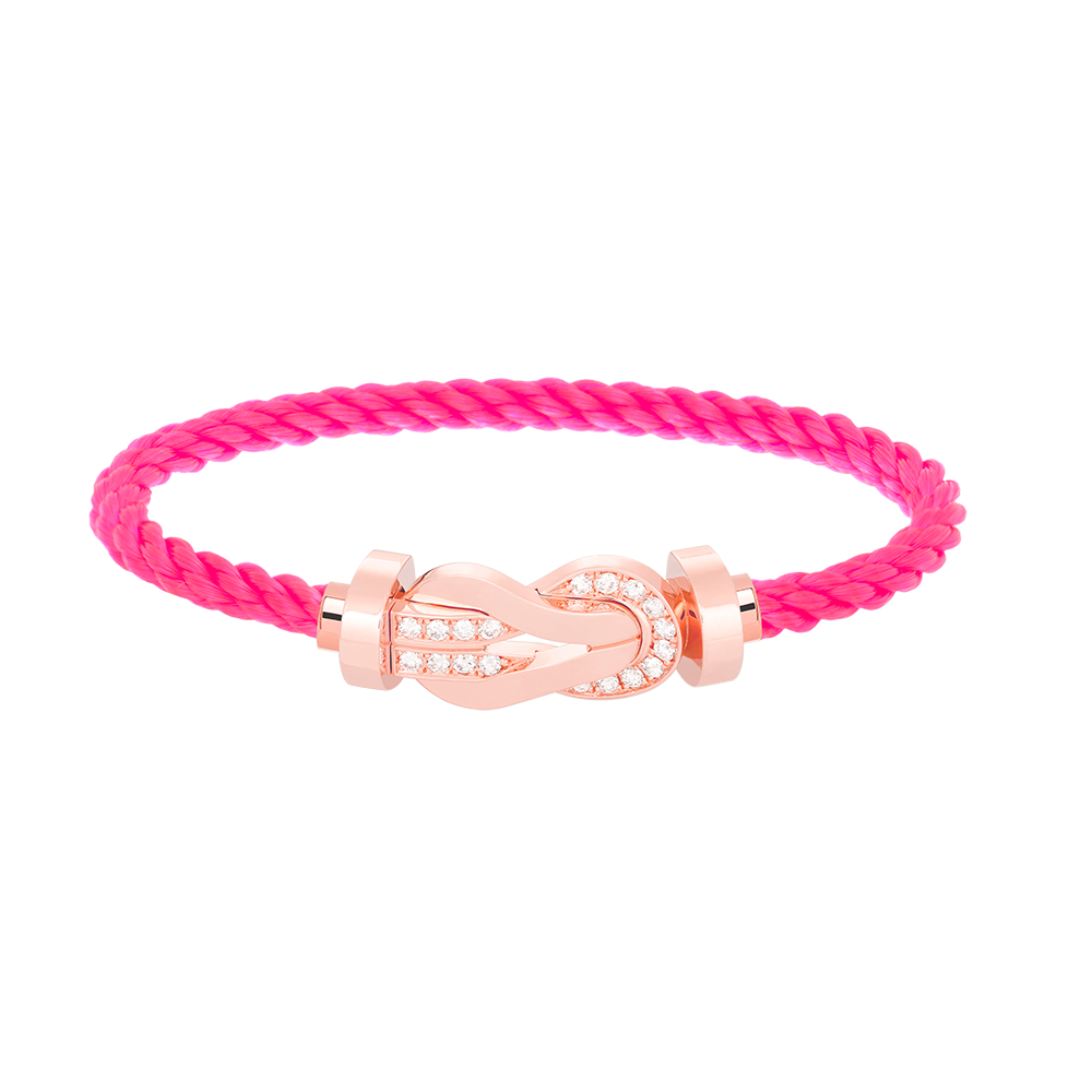 [Kaelin Vow]CHANCE LARGE 8 FIGURE BUCKLE HALF DIAMOND BRACELET ROSE GOLD