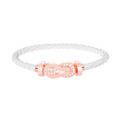 [Kaelin Vow]CHANCE LARGE 8 FIGURE BUCKLE HALF DIAMOND BRACELET ROSE GOLD