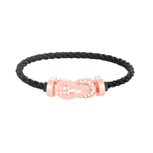 [Kaelin Vow]CHANCE GROSSES 8-ZAHLIGES SCHNALLEN-ARMBAND MIT HALBDIAMANT-BESATZ ROSÉGOLD
