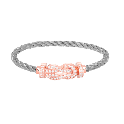 [Kaelin Vow]CHANCE GROSSES 8-ZAHLIGES ARMBAND MIT SCHNALLE, VOLLBESATZ MIT DIAMANTEN, ROSÉGOLD