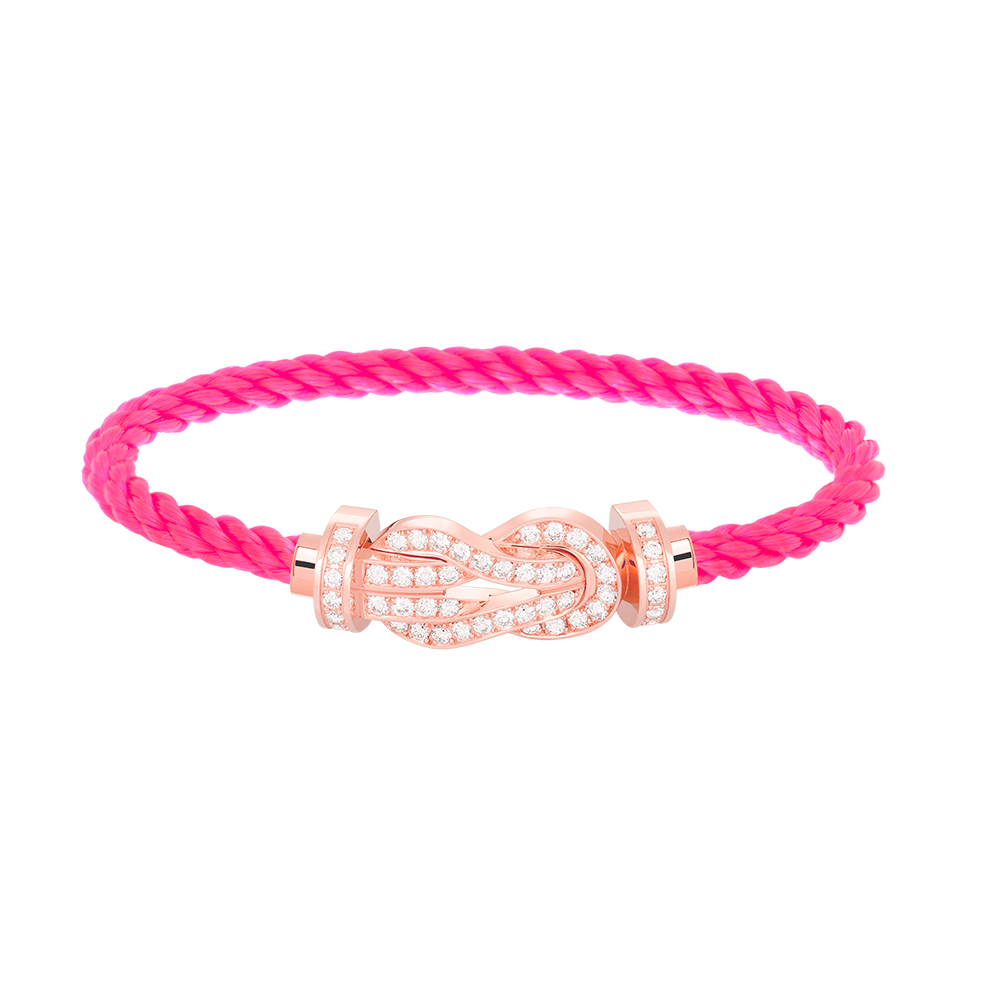 [Kaelin Vow]CHANCE GROSSES 8-ZAHLIGES ARMBAND MIT SCHNALLE, VOLLBESATZ MIT DIAMANTEN, ROSÉGOLD