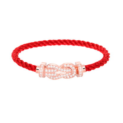 [Kaelin Vow]CHANCE GROSSES 8-ZAHLIGES ARMBAND MIT SCHNALLE, VOLLBESATZ MIT DIAMANTEN, ROSÉGOLD