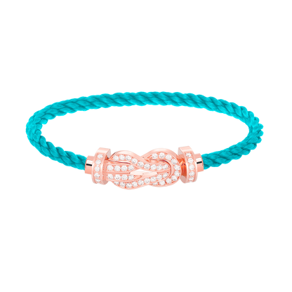 [Kaelin Vow]CHANCE GROSSES 8-ZAHLIGES ARMBAND MIT SCHNALLE, VOLLBESATZ MIT DIAMANTEN, ROSÉGOLD