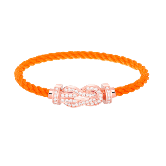 [Kaelin Vow]CHANCE GROSSES 8-ZAHLIGES ARMBAND MIT SCHNALLE, VOLLBESATZ MIT DIAMANTEN, ROSÉGOLD