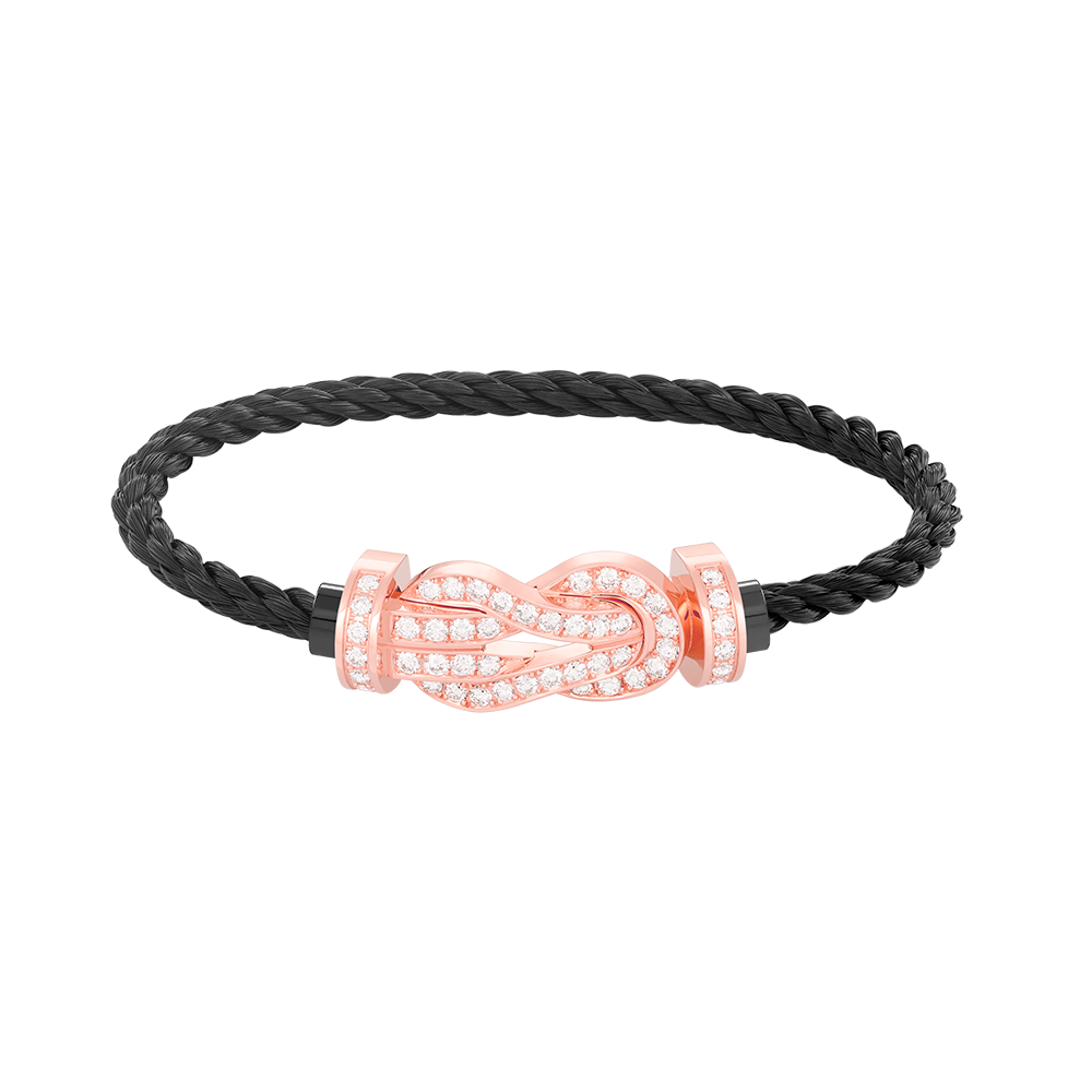[Kaelin Vow]CHANCE GROSSES 8-ZAHLIGES ARMBAND MIT SCHNALLE, VOLLBESATZ MIT DIAMANTEN, ROSÉGOLD
