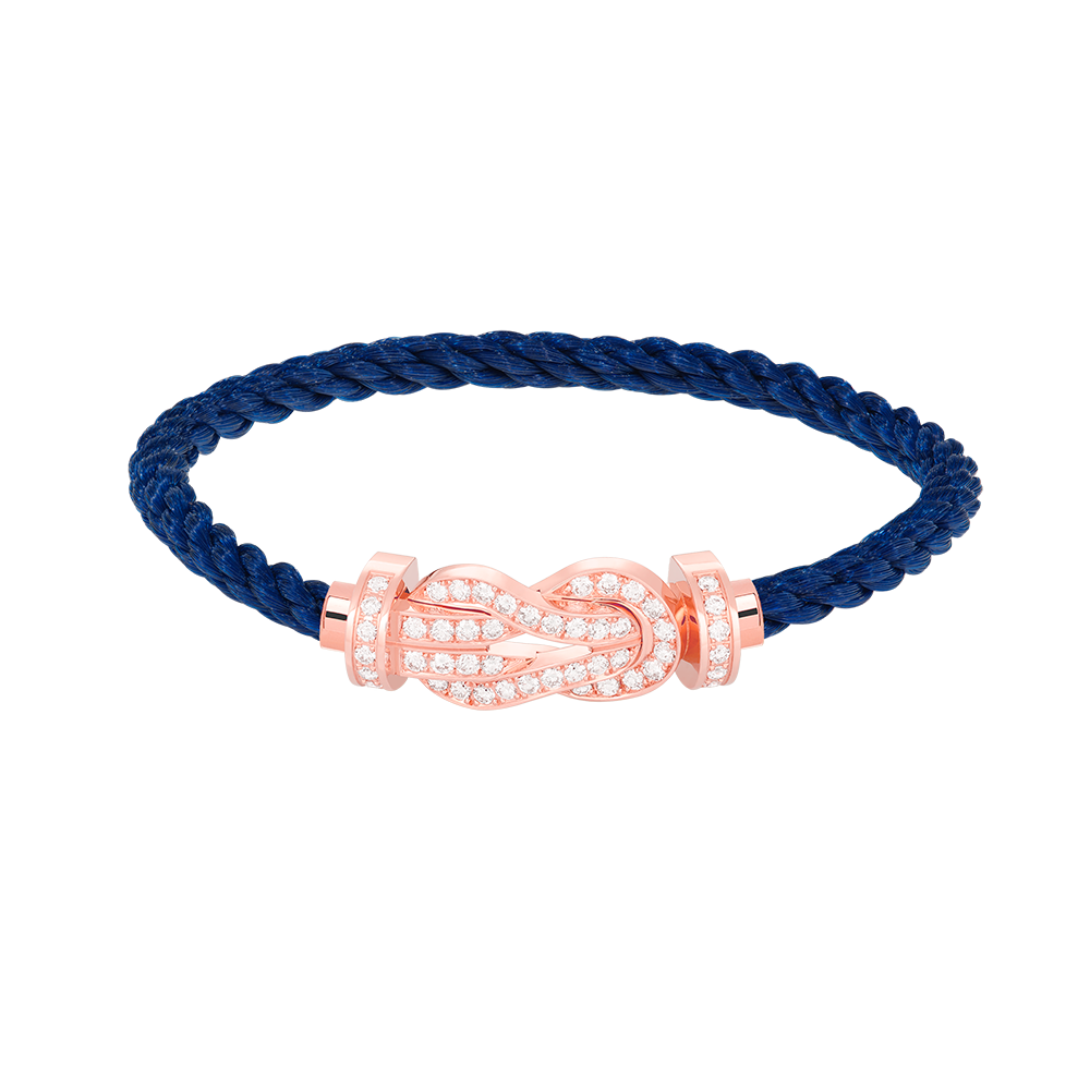[Kaelin Vow]CHANCE GROSSES 8-ZAHLIGES ARMBAND MIT SCHNALLE, VOLLBESATZ MIT DIAMANTEN, ROSÉGOLD