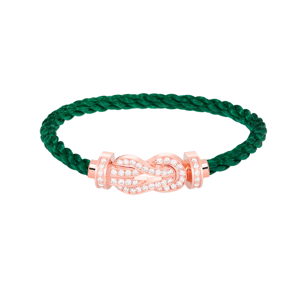 [Kaelin Vow]CHANCE GROSSES 8-ZAHLIGES ARMBAND MIT SCHNALLE, VOLLBESATZ MIT DIAMANTEN, ROSÉGOLD