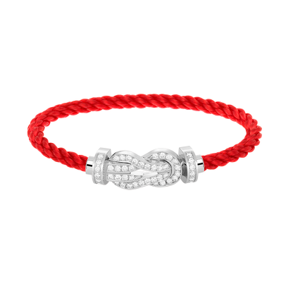 [Kaelin Vow]CHANCE LARGE 8 FIGURE BUCKLE FULL DIAMOND BRACELET SILVER