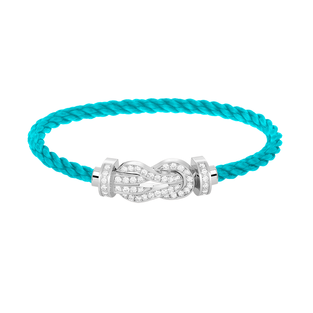 [Kaelin Vow]CHANCE LARGE 8 FIGURE BUCKLE FULL DIAMOND BRACELET SILVER