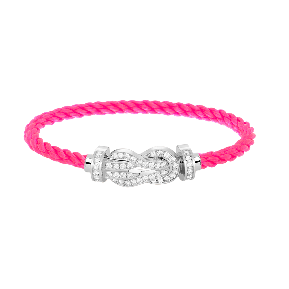 [Kaelin Vow]CHANCE LARGE 8 FIGURE BUCKLE FULL DIAMOND BRACELET SILVER