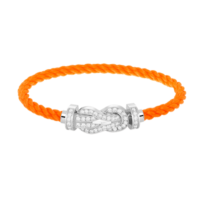 [Kaelin Vow]CHANCE LARGE 8 FIGURE BUCKLE FULL DIAMOND BRACELET SILVER