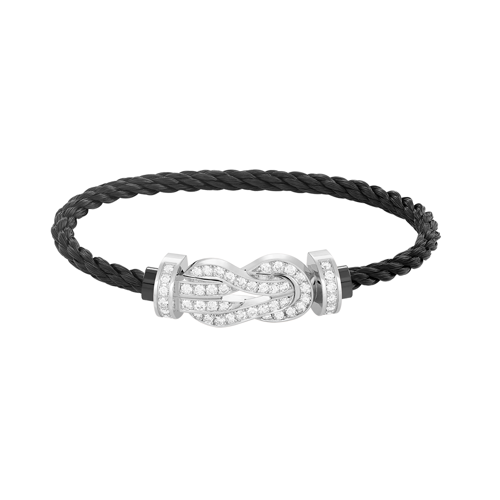 [Kaelin Vow]CHANCE LARGE 8 FIGURE BUCKLE FULL DIAMOND BRACELET SILVER