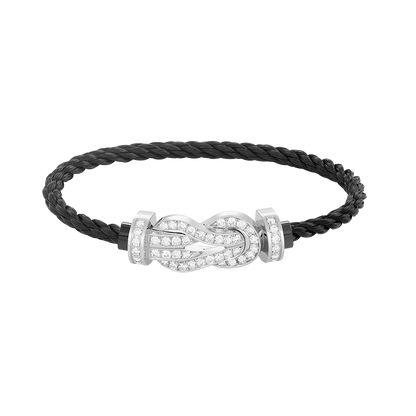 [Kaelin Vow]CHANCE LARGE 8 FIGURE BUCKLE FULL DIAMOND BRACELET SILVER