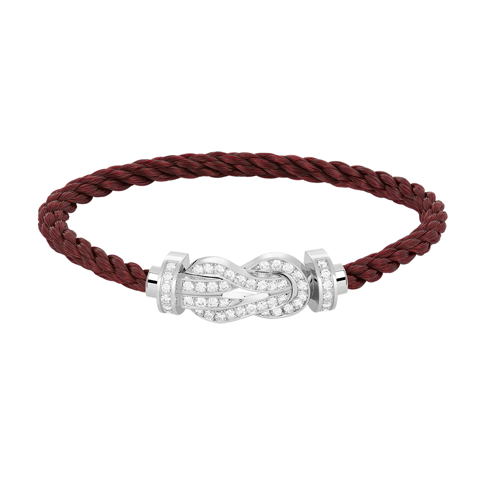 [Kaelin Vow]CHANCE LARGE 8 FIGURE BUCKLE FULL DIAMOND BRACELET SILVER
