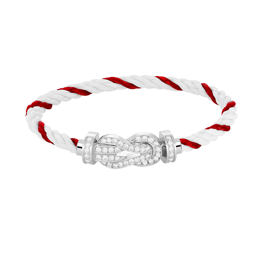 [Kaelin Vow]CHANCE LARGE 8 FIGURE BUCKLE FULL DIAMOND BRACELET SILVER