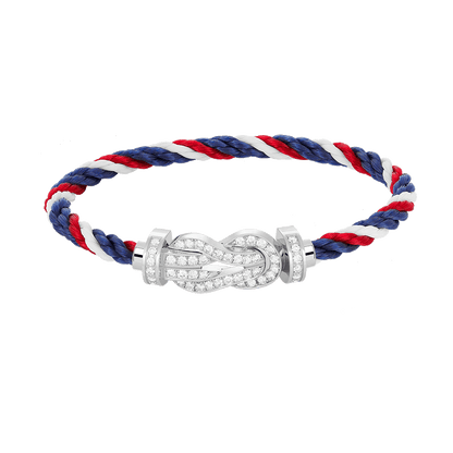 [Kaelin Vow]CHANCE LARGE 8 FIGURE BUCKLE FULL DIAMOND BRACELET SILVER