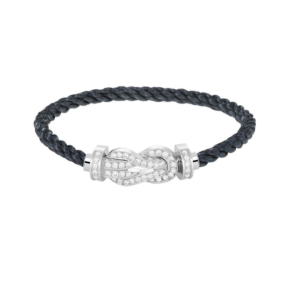 [Kaelin Vow]CHANCE LARGE 8 FIGURE BUCKLE FULL DIAMOND BRACELET SILVER