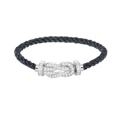 [Kaelin Vow]CHANCE LARGE 8 FIGURE BUCKLE FULL DIAMOND BRACELET SILVER