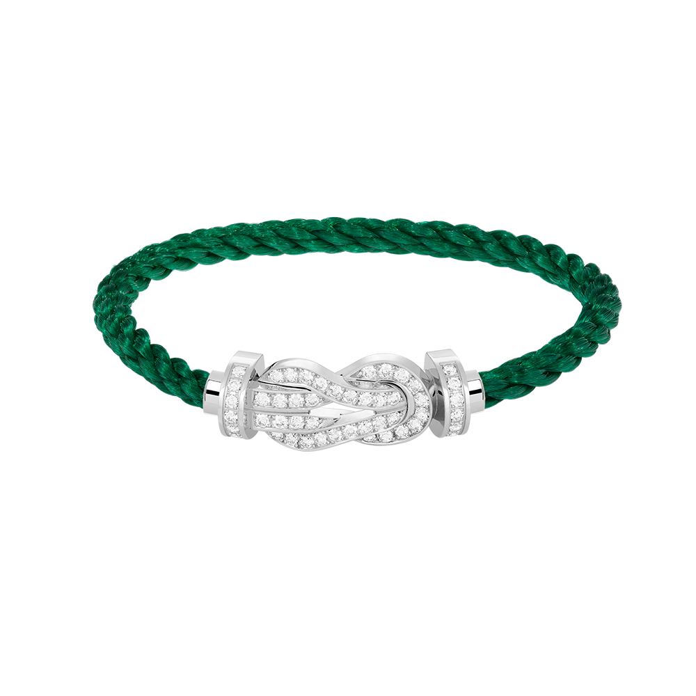 [Kaelin Vow]CHANCE LARGE 8 FIGURE BUCKLE FULL DIAMOND BRACELET SILVER