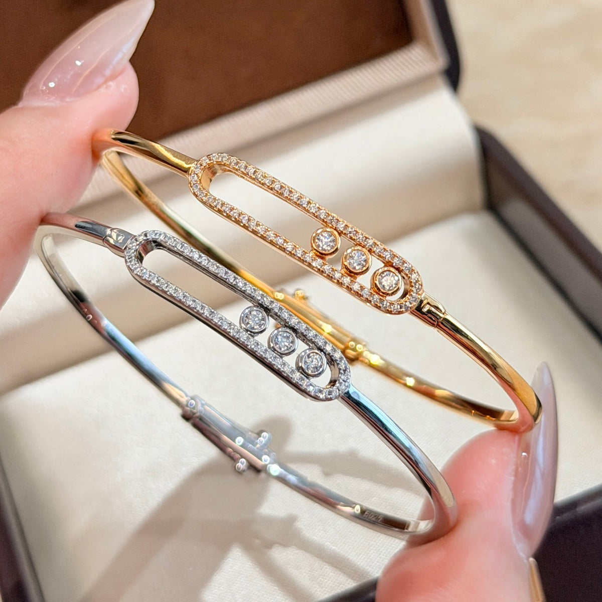 [Kaelin Vow]Move Pavé Diamond Bangle Bracelet M