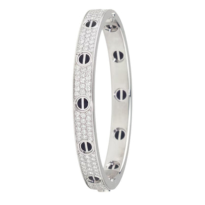 [Kaelin Vow]LOVE BRACELET 6.1MM DIAMOND-PAVED CERAMIC