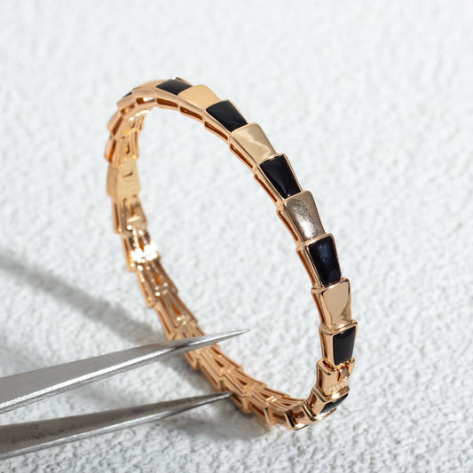 [Kaelin Vow]SERPENTI-ARMBAND ROSÉGOLD ONYX