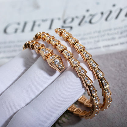 [Kaelin Vow]SERPENTI BRACELET PINK GOLD DIAMOND DOUBLE ROW