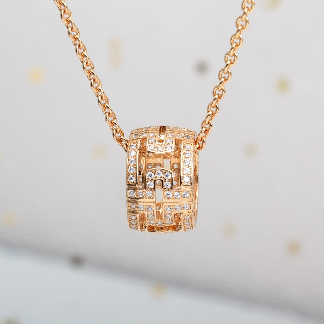 [Kaelin Vow]PARENTESI NECKLACE PINK GOLD DIAMOND