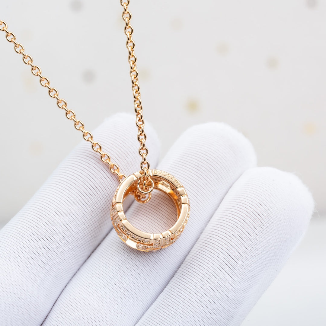 [Kaelin Vow]PARENTESI NECKLACE PINK GOLD DIAMOND