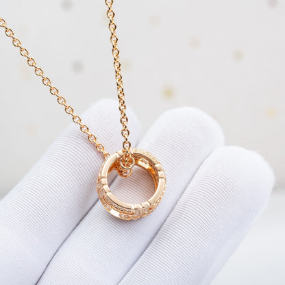 [Kaelin Vow]PARENTESI NECKLACE PINK GOLD DIAMOND