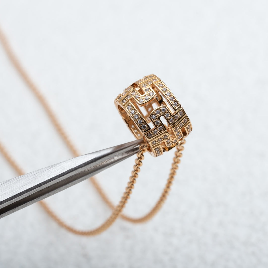 [Kaelin Vow]PARENTESI NECKLACE PINK GOLD DIAMOND