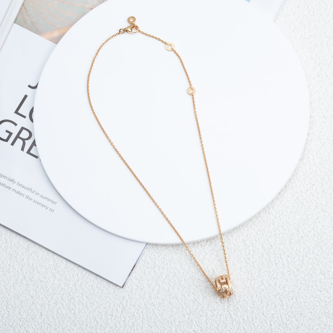 [Kaelin Vow]PARENTESI NECKLACE PINK GOLD DIAMOND