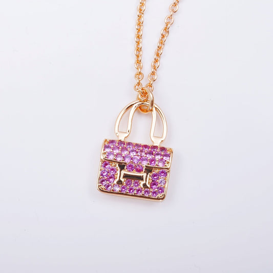 [Kaelin Vow]CONSTANCE PEDANT PURPLE DIAMOND NECKLACE