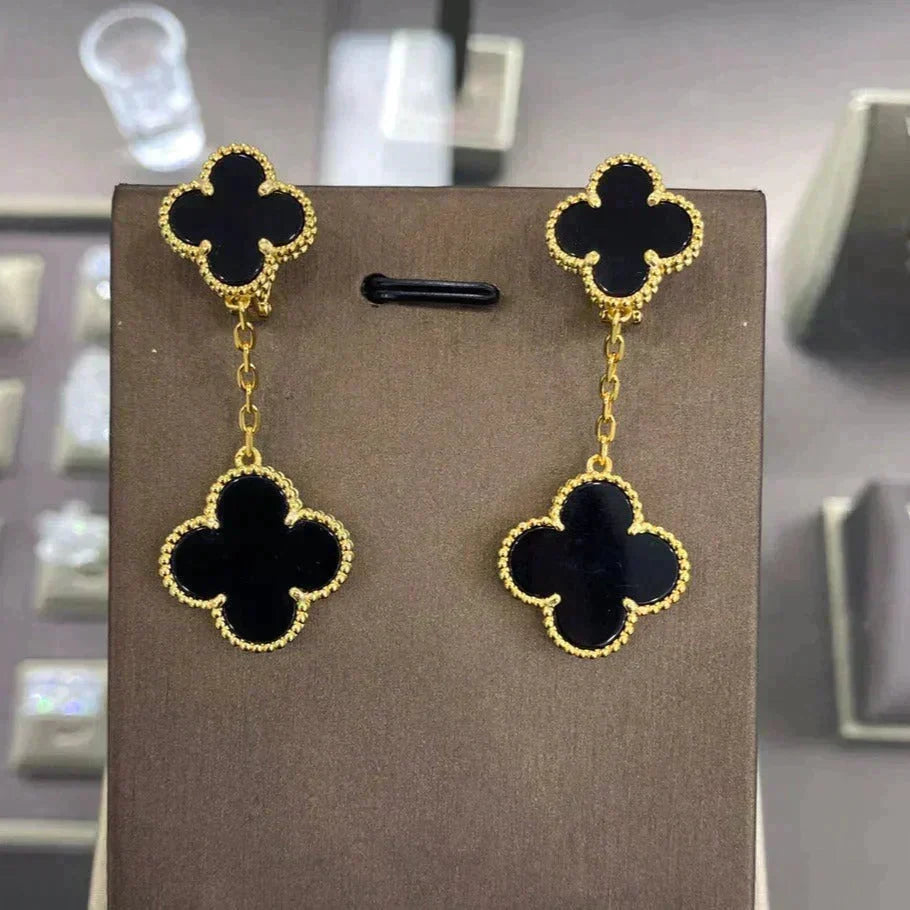 [Kaelin Vow]CLOVER 2 MOTIFS  EARRINGS (MULTIPLE CHOICESC