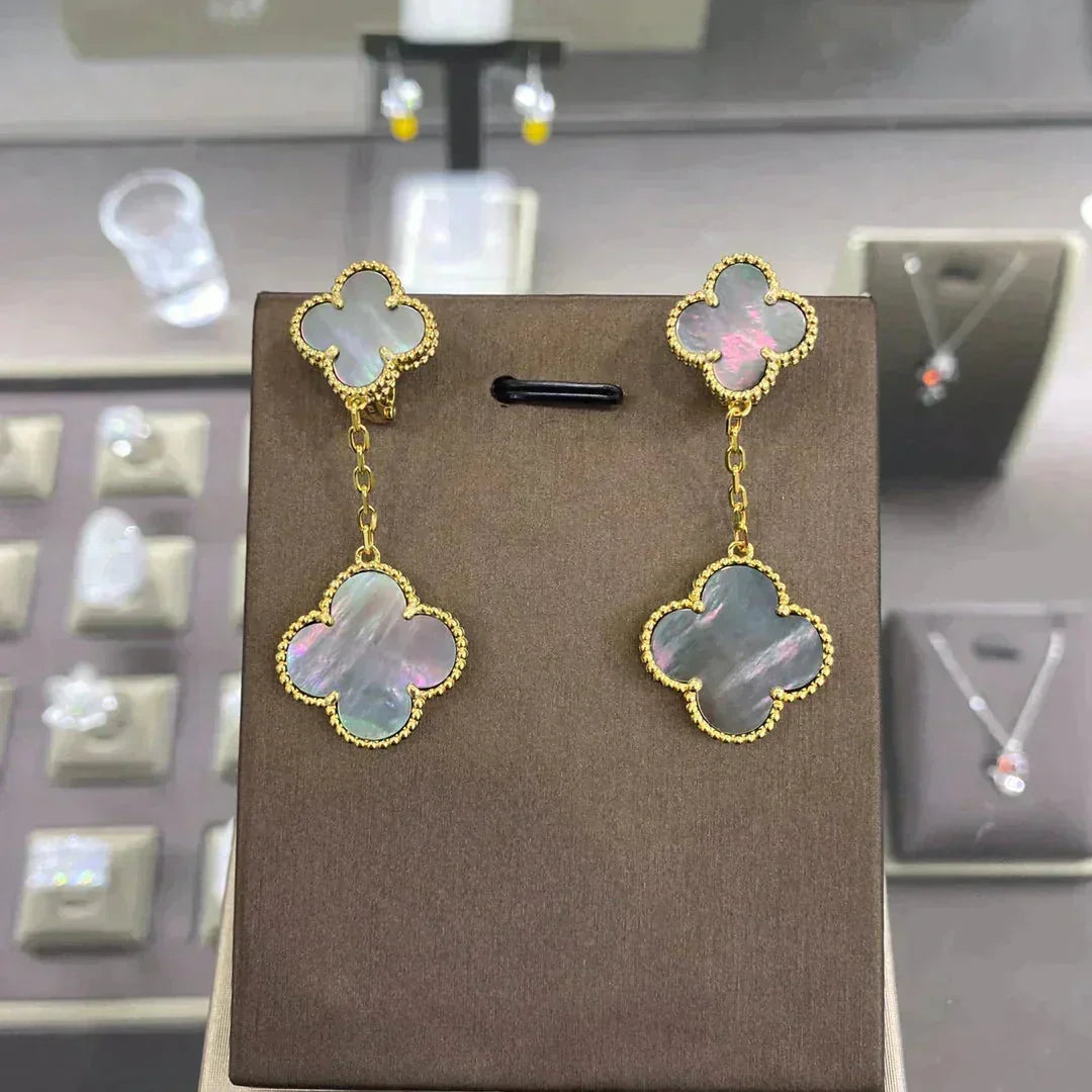 [Kaelin Vow]CLOVER 2 MOTIFS  EARRINGS (MULTIPLE CHOICESC