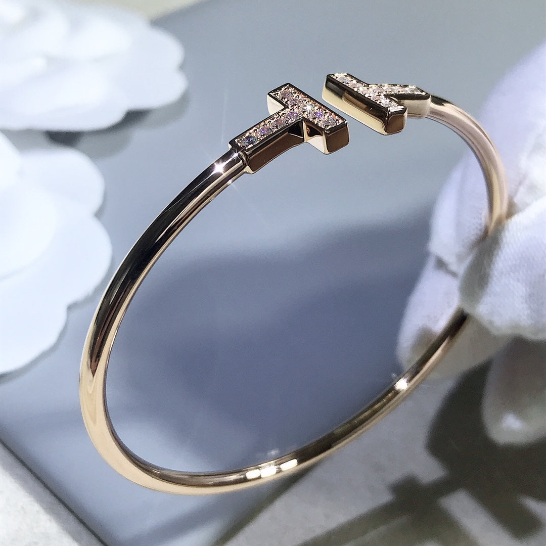 [Kaelin Vow]T BRACELET PINK GOLD 1.8MM DIAMOND