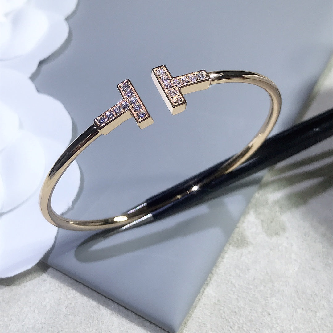 [Kaelin Vow]T BRACELET PINK GOLD 1.8MM DIAMOND