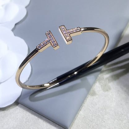 [Kaelin Vow]T BRACELET PINK GOLD 1.8MM DIAMOND