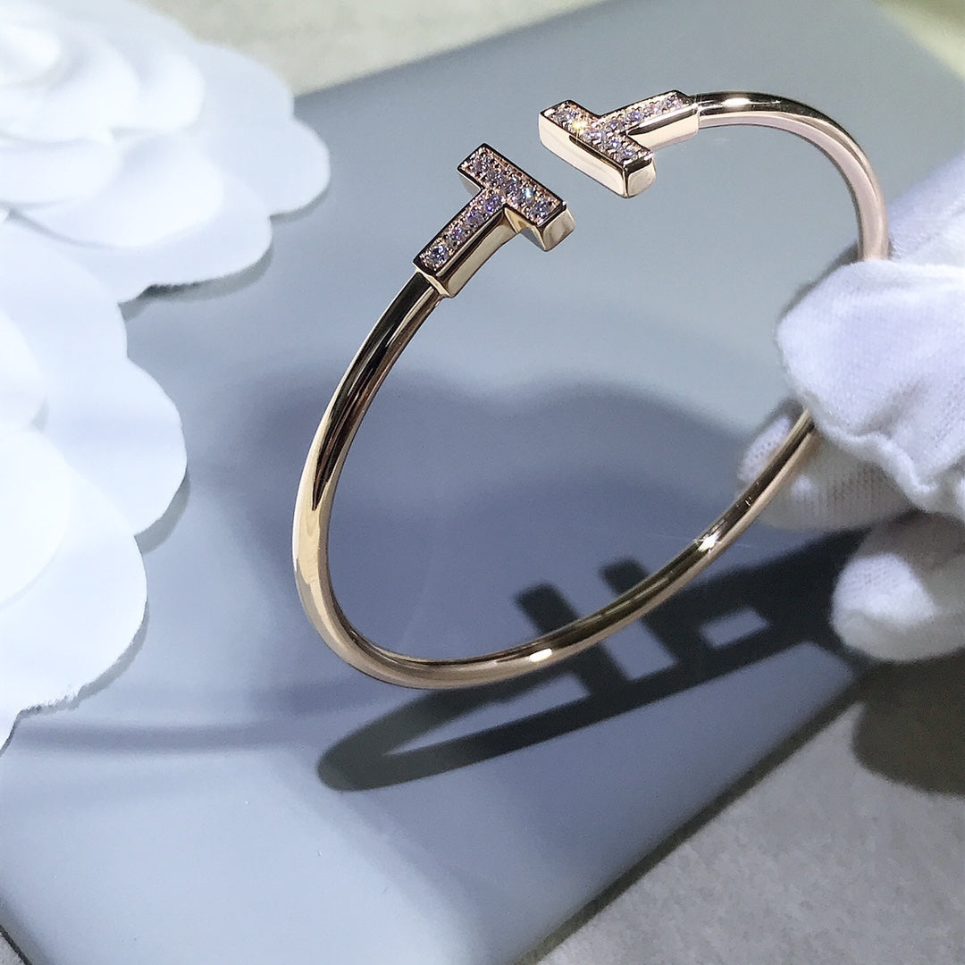 [Kaelin Vow]T BRACELET PINK GOLD 1.8MM DIAMOND