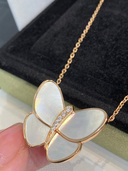 [Kaelin Vow]BUTTERFLY GOLD MOP DIAMOND NECKLACE