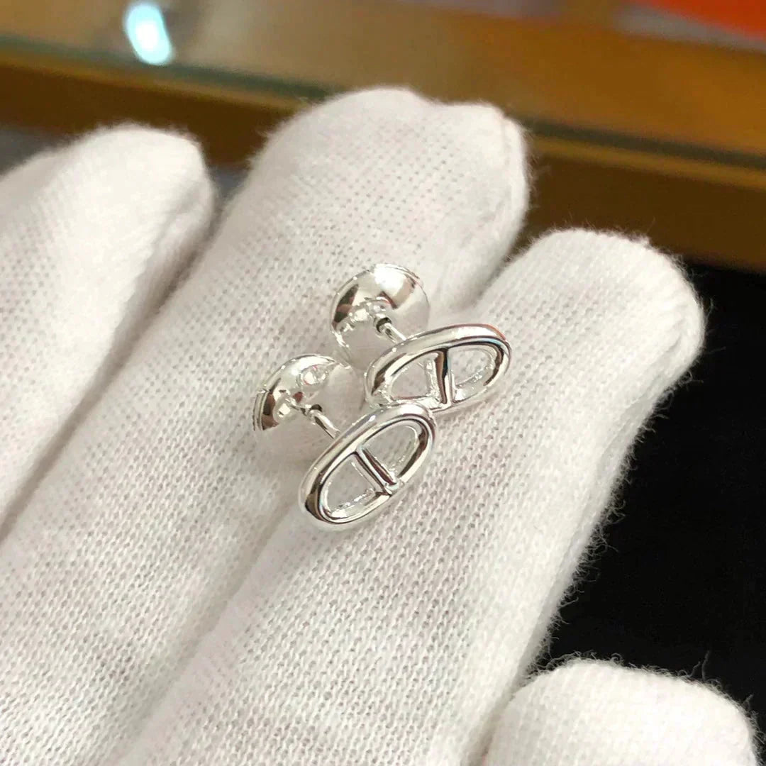 [Kaelin Vow]CHAINE SMALL EARRINGS GOLD AND SILVER