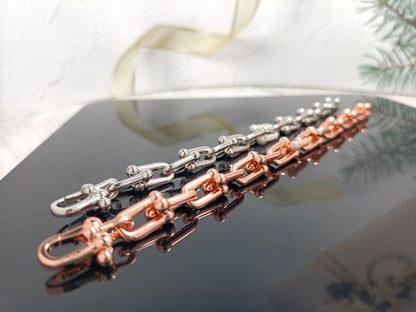 [Kaelin Vow]HARDWEAR-ARMBAND ROSÉGOLD UND SILBER DIAMANT