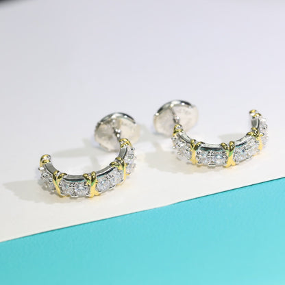 [Kaelin Vow]TWENTY STONE HOOP GOLD EARRINGS